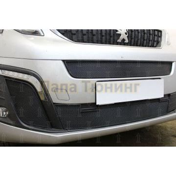 Защита радиатора Peugeot Traveller 2017- боковые black