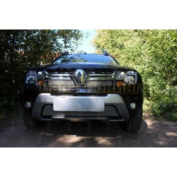 Защита радиатора Renault Duster 2015- chrome низ