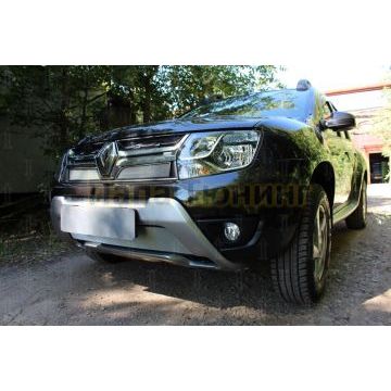 Защита радиатора Renault Duster 2015- chrome низ
