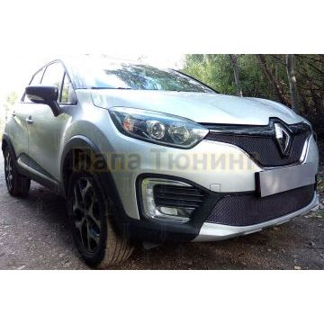 Защита радиатора Renault Kaptur 2016- black низ PREMIUM