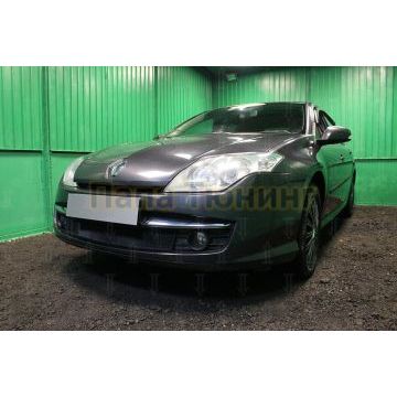 Защита радиатора Renault Laguna III (лифтбек) 2007-2011 (кроме 2.0) black