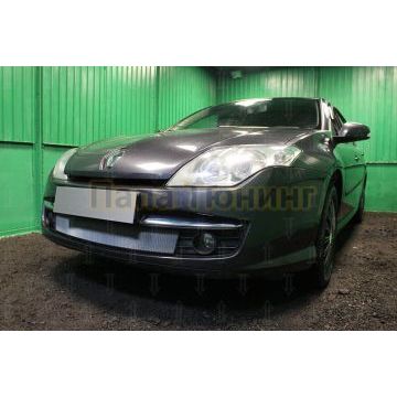 Защита радиатора Renault Laguna III (лифтбек) 2007-2011 (кроме 2.0) chrome