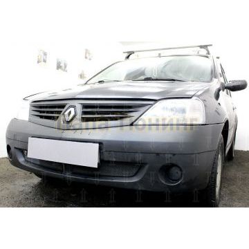 Защита радиатора Renault Logan 2004-2009 black низ