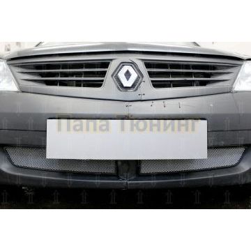 Защита радиатора Renault Logan 2004-2009 chrome низ