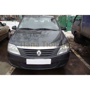 Защита радиатора Renault Logan 2010-2014 black