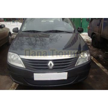 Защита радиатора Renault Logan 2010-2014 chrome