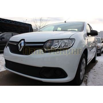 Защита радиатора Renault Logan 2018- / Logan Stepway 2018- / Sandero 2018- / Sandero Stepway 2018- chrome верх