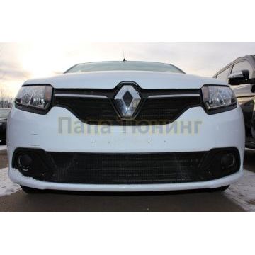 Защита радиатора Renault Logan 2018- / Logan Stepway 2018- / Sandero 2018- / Sandero Stepway 2018- chrome верх