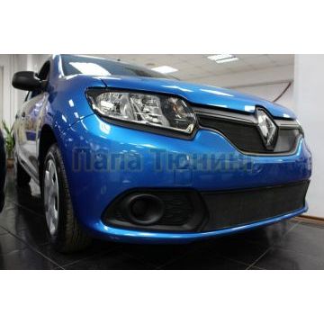 Защита радиатора Renault Logan 2018- / Renault Sandero 2018- black низ