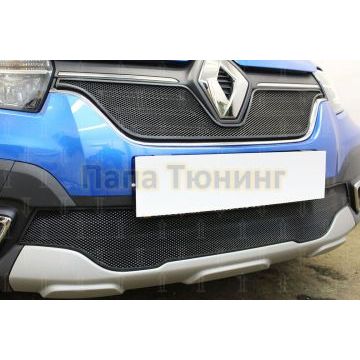 Защита радиатора Renault Logan Stepway 2018- / Renault Sandero Stepway 2018- black низ