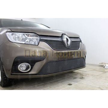 Защита радиатора Renault Logan 2018- / Renault Sandero 2018- black низ