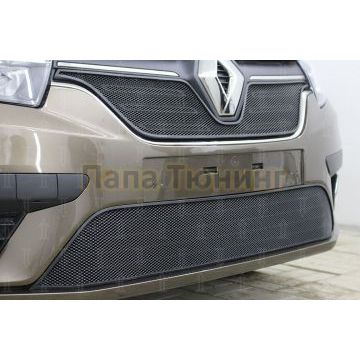 Защита радиатора Renault Logan 2018- / Renault Sandero 2018- black низ
