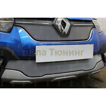 Защита радиатора Renault Logan Stepway 2018- / Renault Sandero Stepway 2018- chrome низ