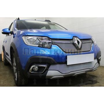 Защита радиатора Renault Logan Stepway 2018- / Renault Sandero Stepway 2018- chrome низ