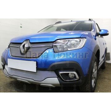 Защита радиатора Renault Logan Stepway 2018- / Renault Sandero Stepway 2018- chrome низ