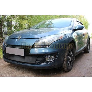 Защита радиатора Renault Megane III (рестайлинг 1) 2012-2014 black верх