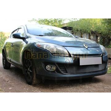 Защита радиатора Renault Megane III (рестайлинг 1) 2012-2014 black низ