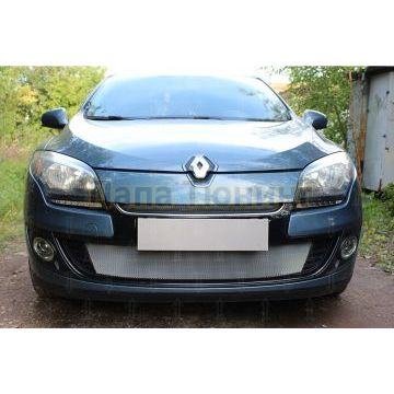 Защита радиатора Renault Megane III (рестайлинг 1) 2012-2014 chrome низ