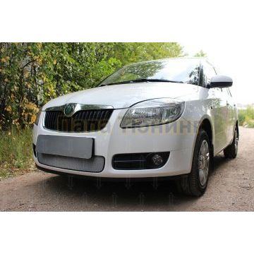 Защита радиатора Skoda Fabia 2 2007-2010 chrome