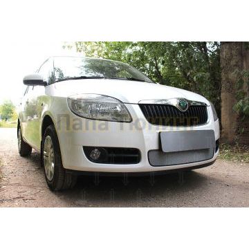 Защита радиатора Skoda Fabia 2 2007-2010 chrome