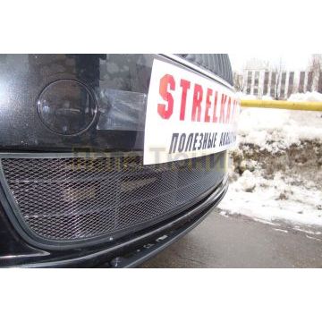 Защита радиатора Skoda Fabia 2 рестайлинг 2011-/Skoda Roomster 2011-2015 black