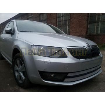 Защита радиатора Skoda Octavia А7 (Ambition, Elegance, Style) 2013-2017 chrome