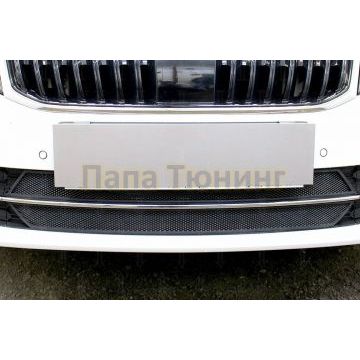 Защита радиатора Skoda Oktavia А7 2017- black