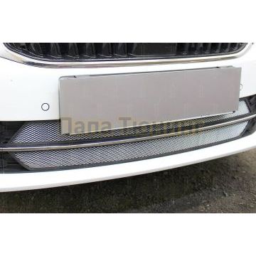 Защита радиатора Skoda Oktavia А7 2017- chrome
