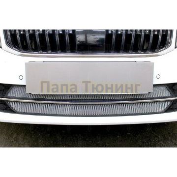 Защита радиатора Skoda Oktavia А7 2017- chrome