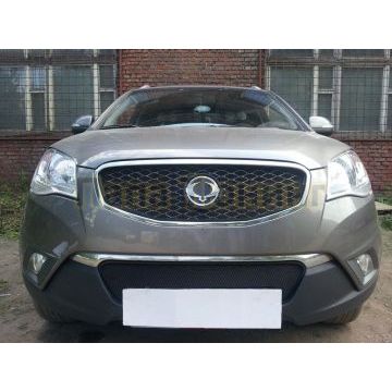 Защита радиатора Ssang Yong Actyon (C200) 2010-2013 black низ (Корейская сборка)