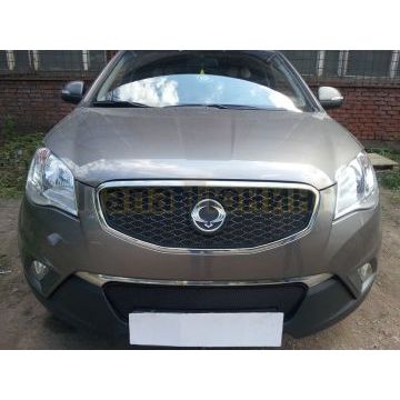 Защита радиатора Ssang Yong Actyon (C200) 2010-2013 black низ (Корейская сборка)