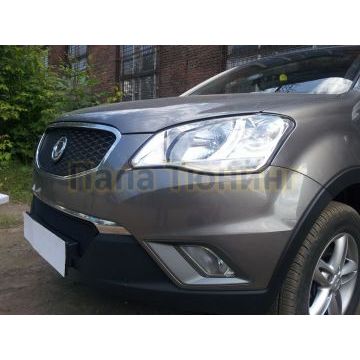 Защита радиатора Ssang Yong Actyon (C200) 2010-2013 black низ (Корейская сборка)