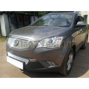 Защита радиатора Ssang Yong Actyon (C200) 2010-2013 chrome низ (Корейская сборка)