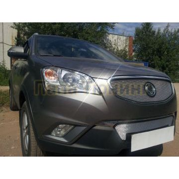 Защита радиатора Ssang Yong Actyon (C200) 2010-2013 chrome низ (Корейская сборка)