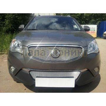 Защита радиатора Ssang Yong Actyon (C200) 2010-2013 chrome низ (Корейская сборка)