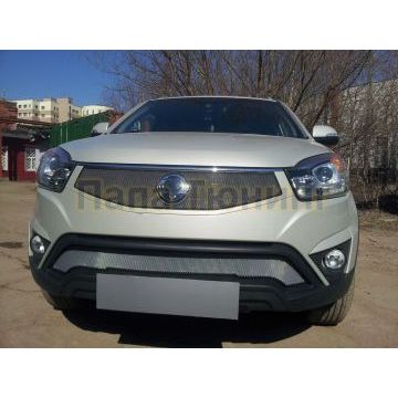 Защита радиатора Ssang Yong Actyon 2013- chrome низ