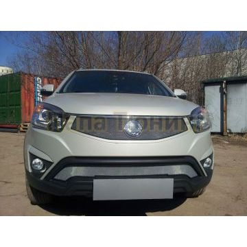 Защита радиатора Ssang Yong Actyon 2013- chrome низ