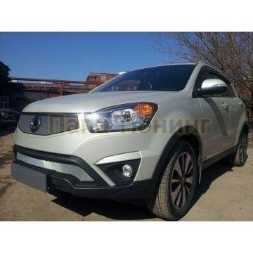 Защита радиатора Ssang Yong Actyon 2013- chrome низ