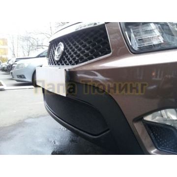 Защита радиатора Ssang Yong Actyon Sport 2012- black