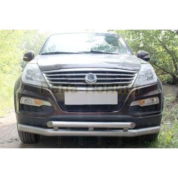 Защита радиатора Ssang Yong Rexton (III) 2012- black