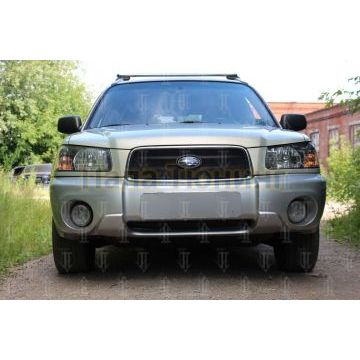 Защита радиатора Subaru Forester II 2002-2005 black низ