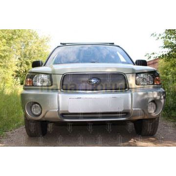 Защита радиатора Subaru Forester II 2002-2005 chrome низ