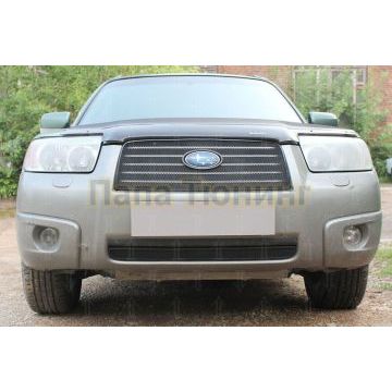 Защита радиатора Subaru Forester II 2005-2008 black низ