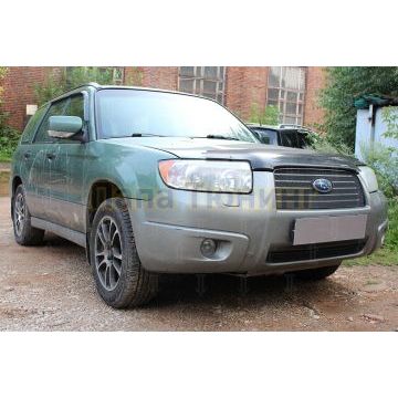 Защита радиатора Subaru Forester II 2005-2008 black низ