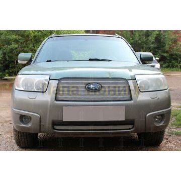 Защита радиатора Subaru Forester II 2005-2008 chrome низ