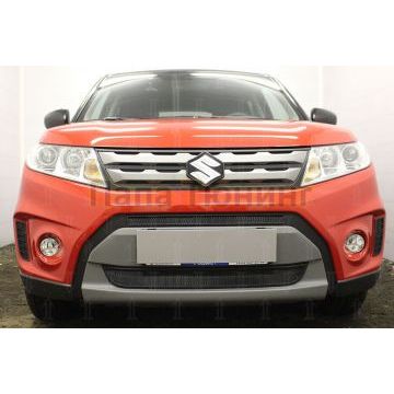 Защита радиатора Suzuki Vitara 2014-2018 (2 части) black