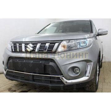 Защита радиатора Suzuki Vitara 2018- black верх