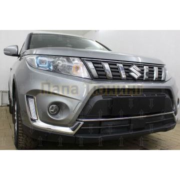 Защита радиатора Suzuki Vitara 2018- black верх
