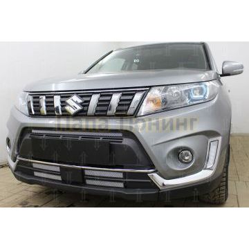 Защита радиатора Suzuki Vitara 2018- chrome верх