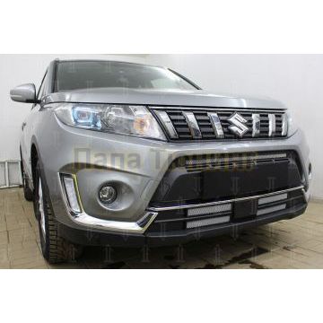 Защита радиатора Suzuki Vitara 2018- chrome верх
